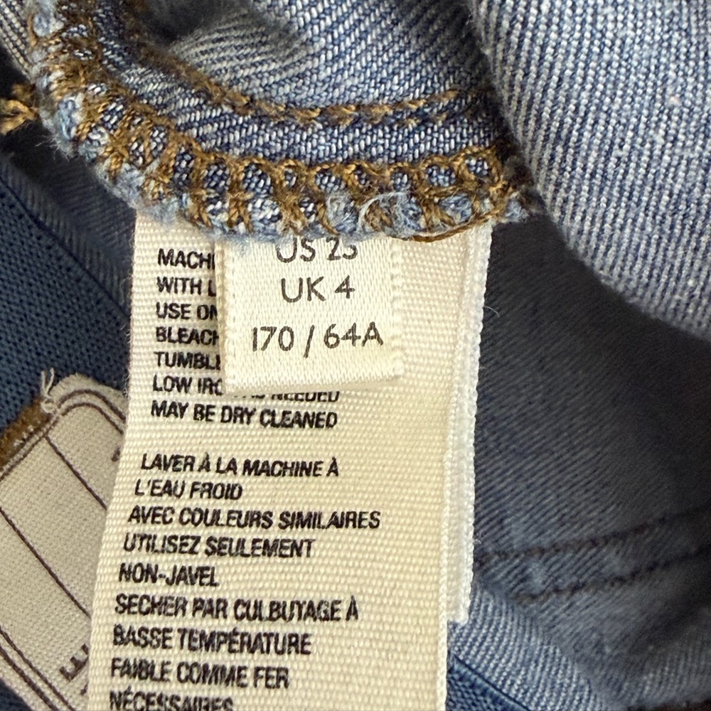 Free People Women’s Pull-On Flare Jeans Boho Y2K Wide Leg Bell Bottom Sz 25 - Picture 8 of 9